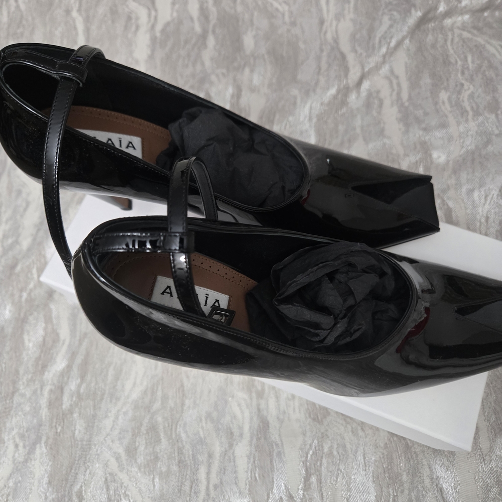 Alaia Black Patent Leather Heels